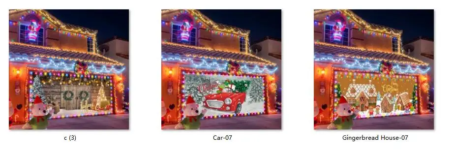 

400×180CM Christmas Barn Garage Door Banner Large Christmas Background Decor Christmas Door Decorations Holiday Vinyl Cover