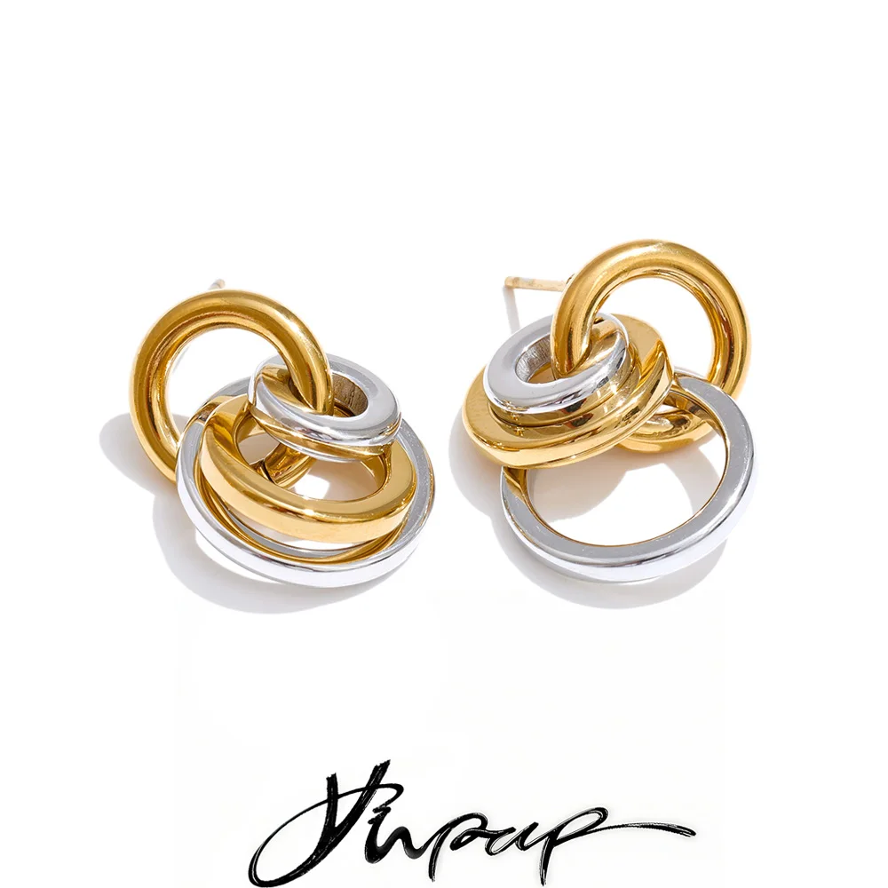 Yhpup Earrings Stainless Steel Waterproof