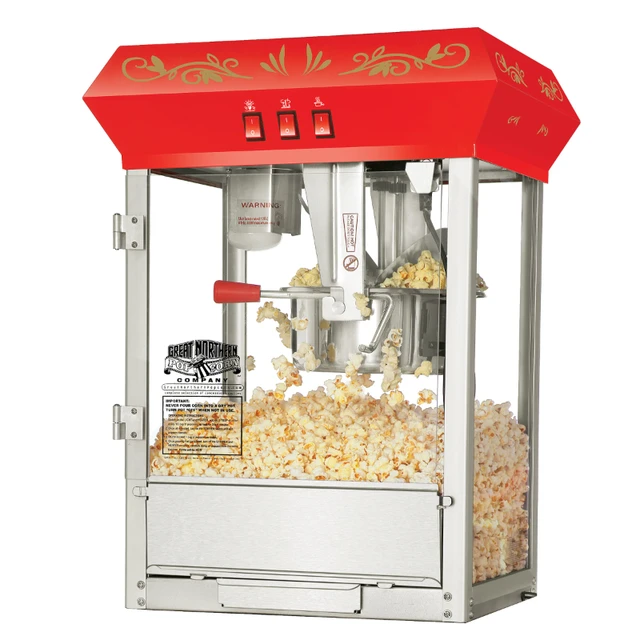 Superior Popcorn 8 oz.Vintage-Style Countertop Popcorn Machine - Black