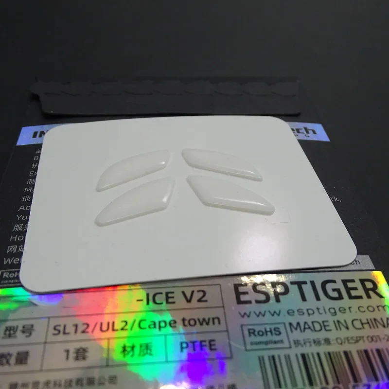 1 팩 오리지널 Esports Tiger ICE V2 마우스 스케이트 Finalmouse Cape Town Ul2 / SL12 마우스 화이트 글라이드 용 마우스 피트