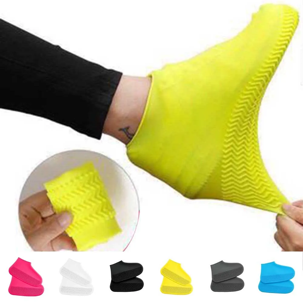 Waterproof Reusable Silicone Shoe and Boot Covers - Outdoor Rain Protector Overshoes