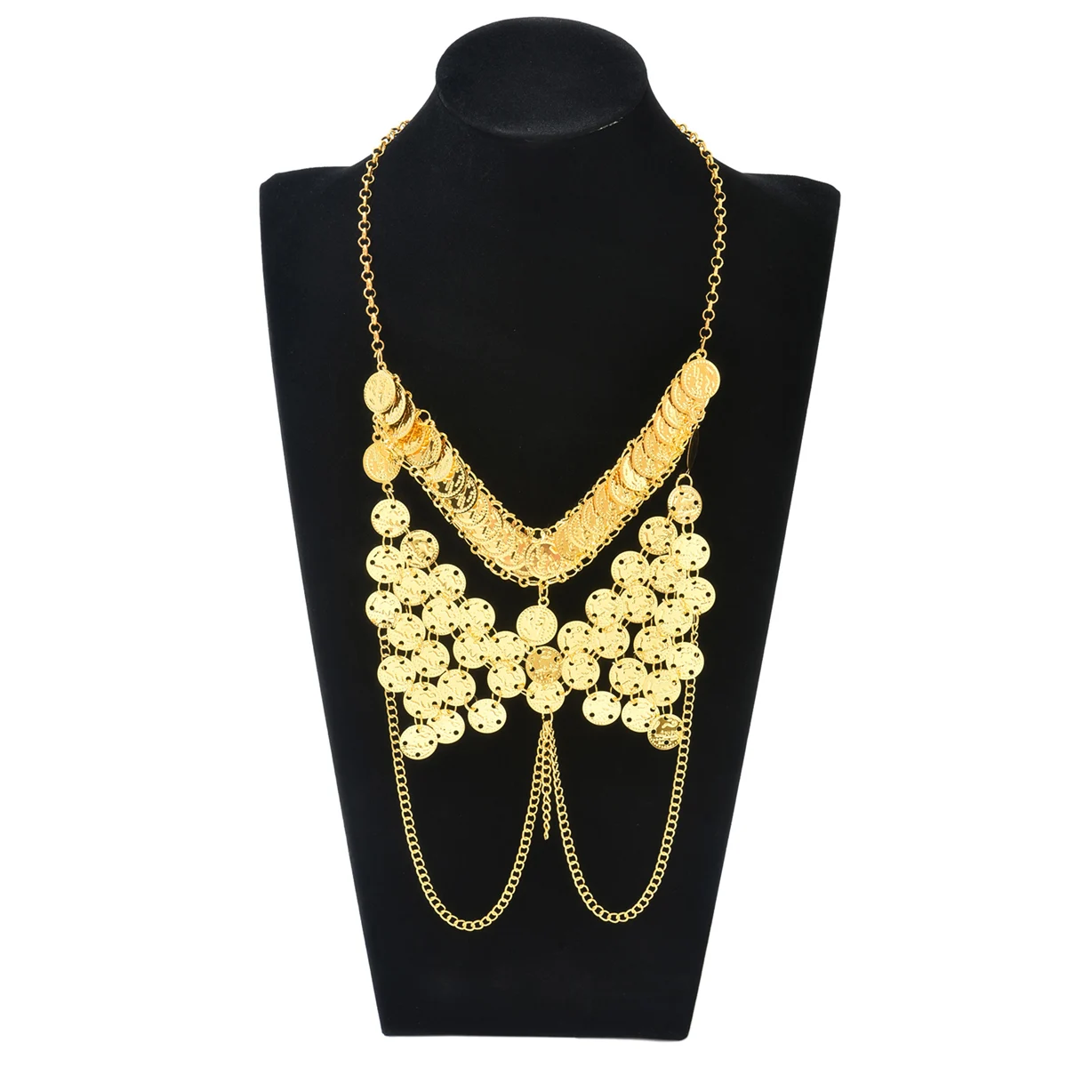 قلادة عملات تراثية بطبقتين – ستايل شرقي أنيق