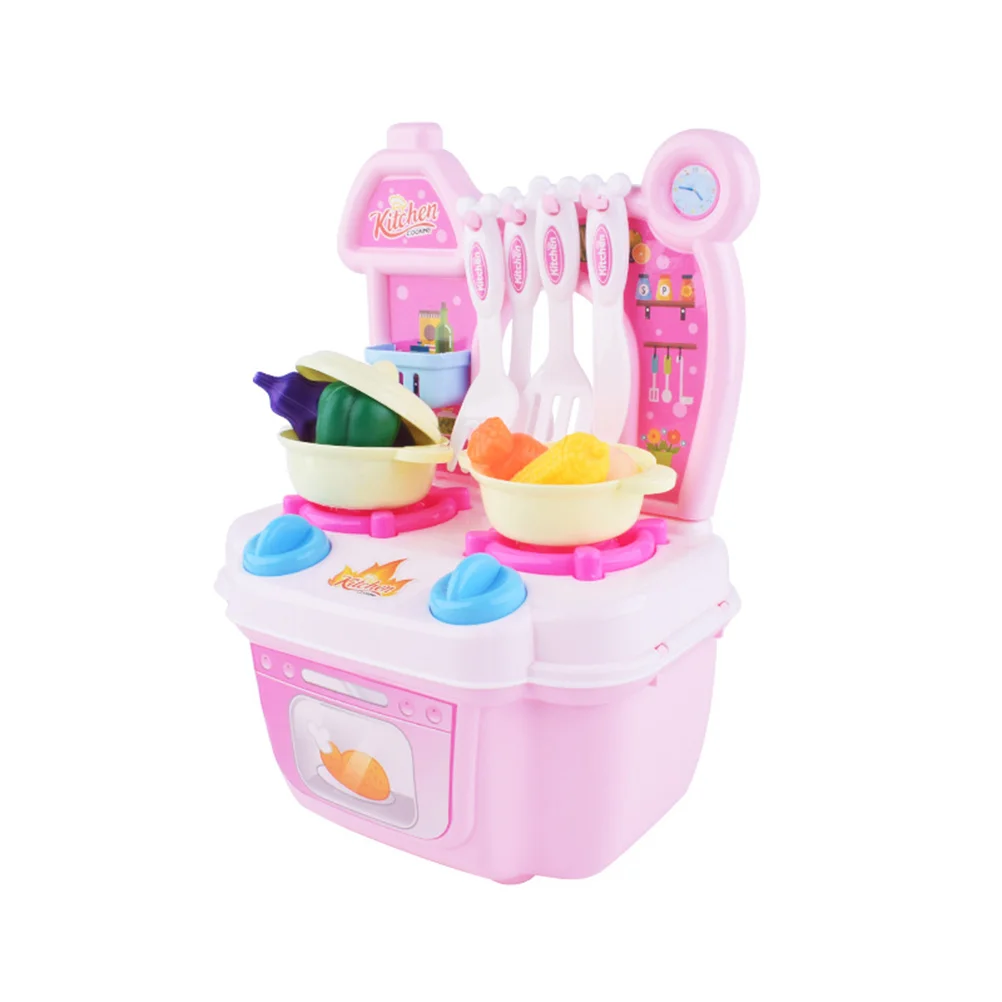 

Кухонные Игрушки для приготовления пищи, забавный мини детский игровой домик, кухонная утварь, игрушка для девочек и мальчиков (розовый)