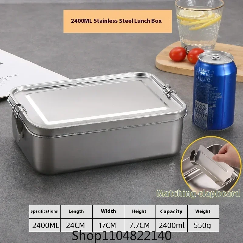 Stainless Steel Bento Box Metal Lunch Box Food Storage Containers with Lockable Clips Lunch Snack Boxes for Work,School - 4