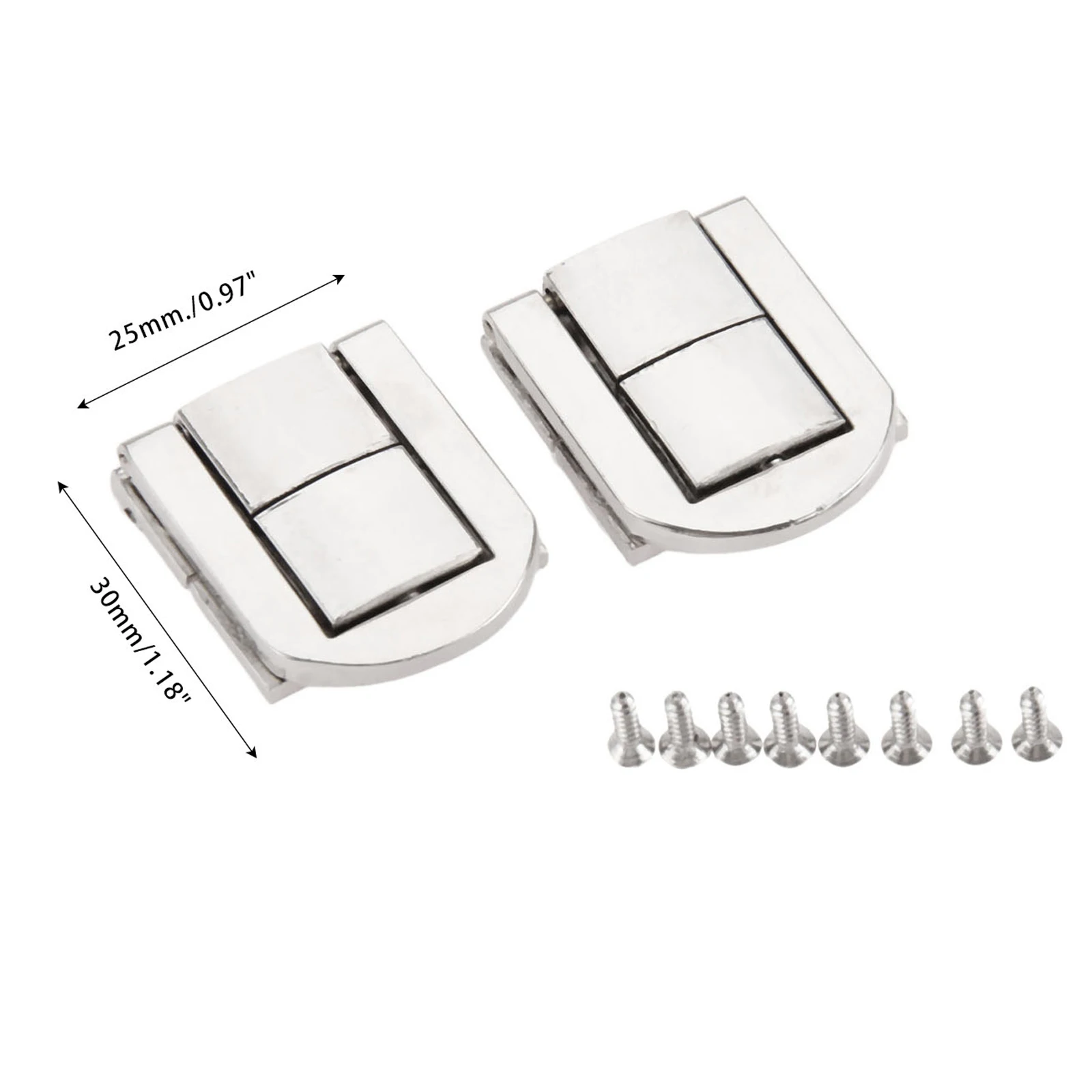 2pcs Jewelry Box Hasps Alloy Lock Catch Latches For Jewelry Chest Box Suitcase Buckle Clip Clasp