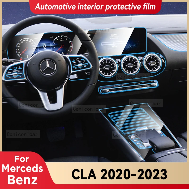 

For Mercedes Benz CLA 2020 2021 2022 2023 Gearbox Panel Dashboard Navigation Automotive Interior Protective Film Anti-Scratch