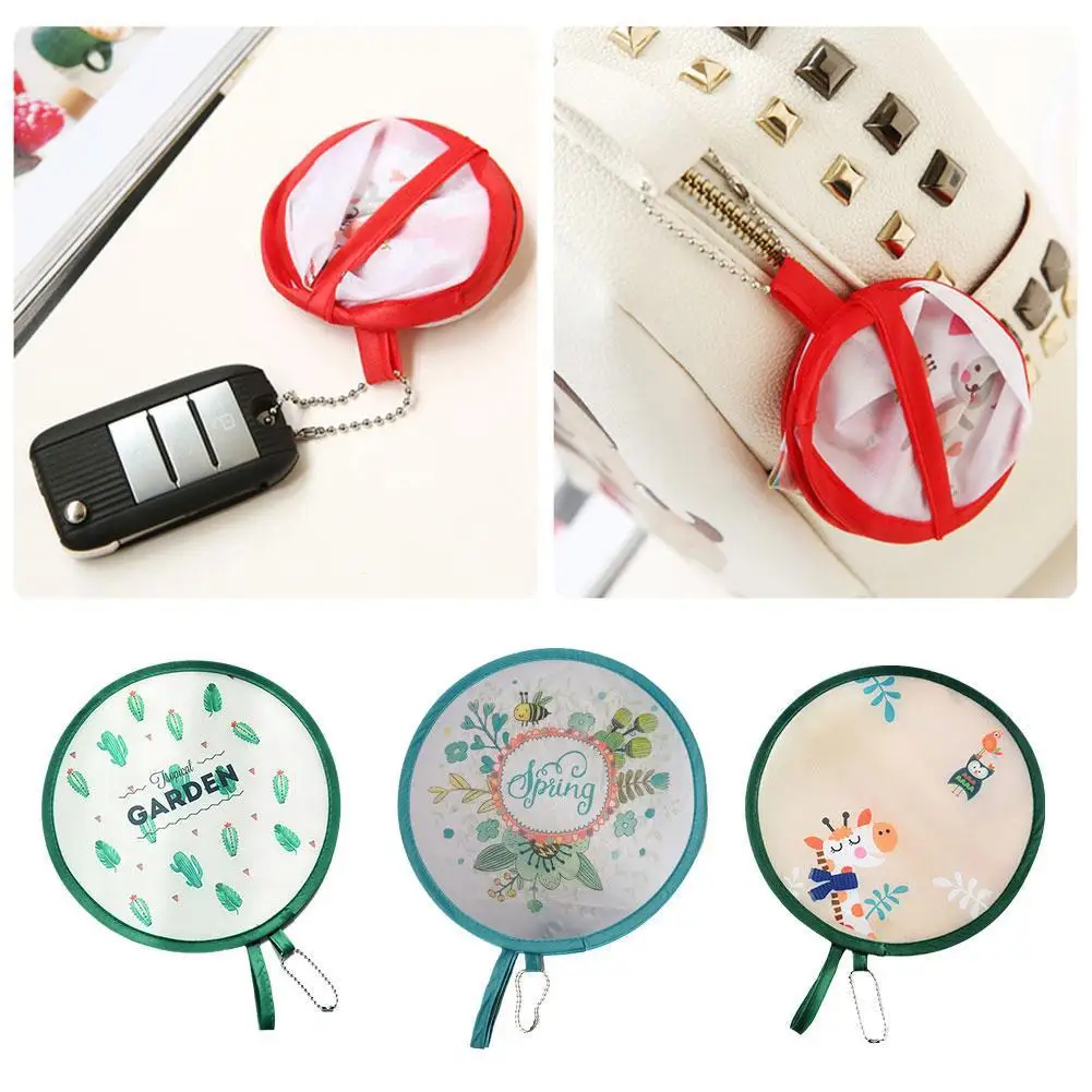 Mini Portable Folding Fan Portable Cartoon Pocket Cloth Creative Fans Embroidery Fan Foldable Gift Silk Round Flower R6O0 Portable Fan Folding Fan Hand Fan