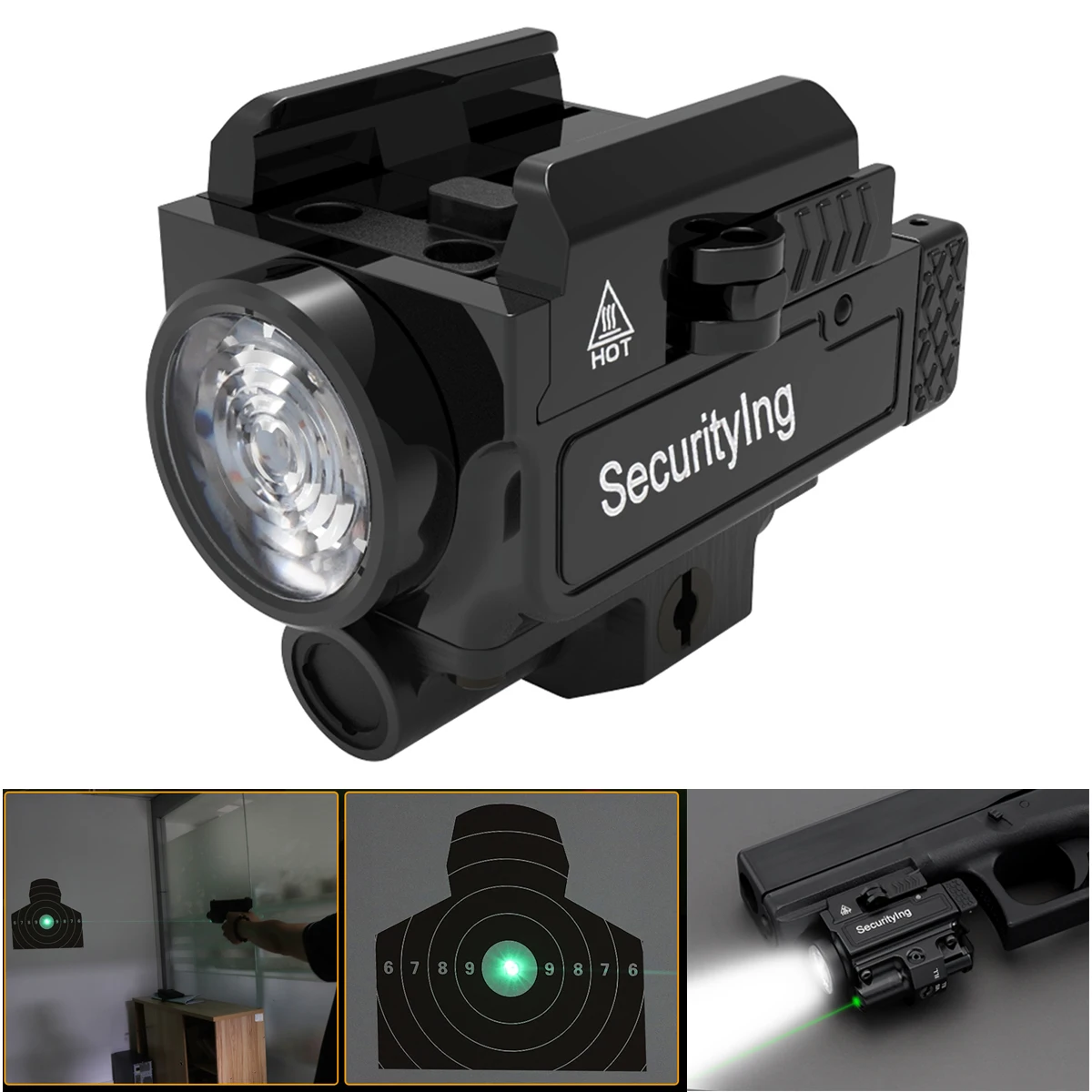 Tactical Flashlight Rechargeable 800 Lumen Mini Flashlight For Gun 20MM Width Picatinny Rail 3 Modes Waterproof LED Flash Light led flashlight mini flashlight led flashlights mini led flashlight led torch light