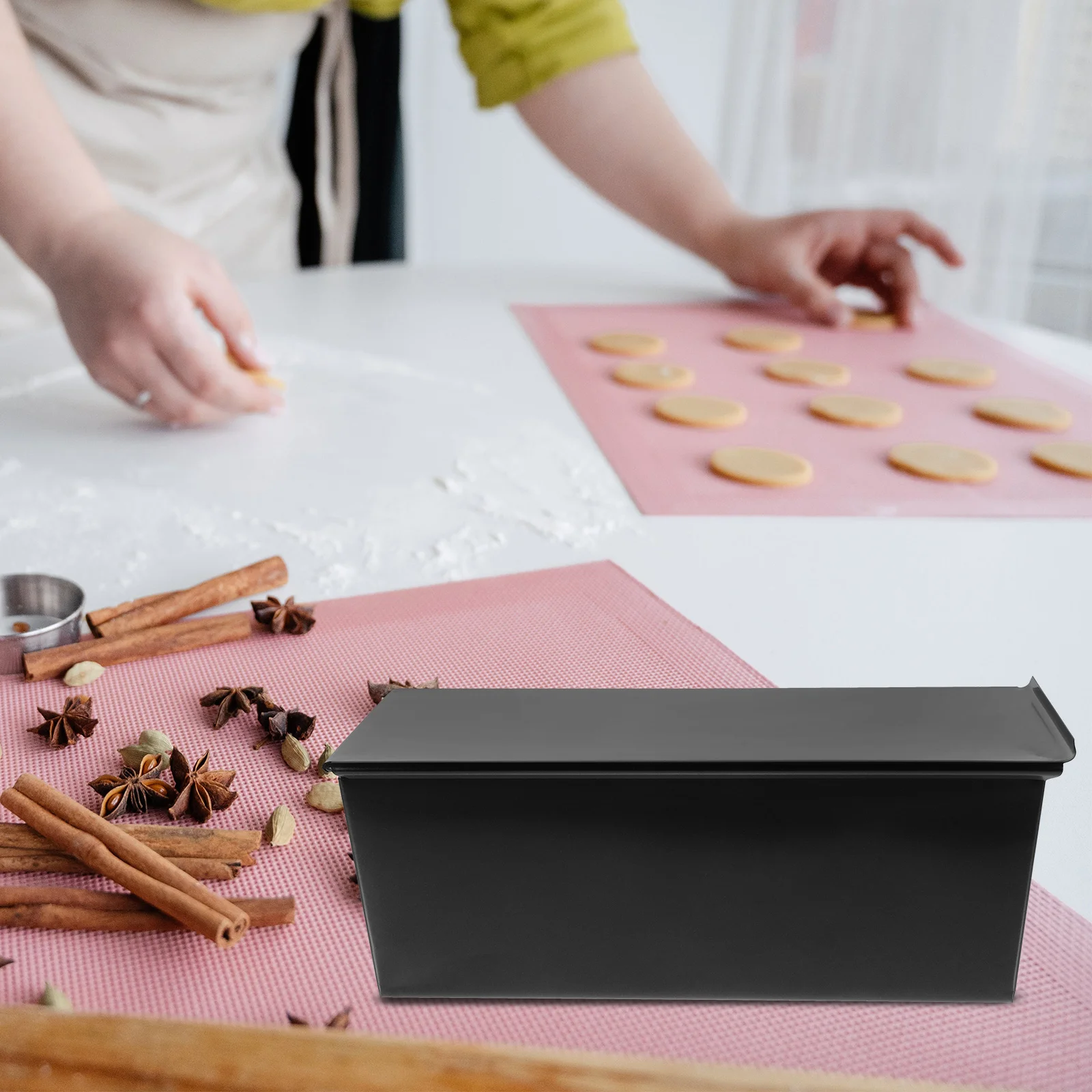 

Pullman Baking Pan Loaf Pan With Lid Non Stick Rectangle Bread Tin Bread Toast For Oven Baking Vent Design Quick Release