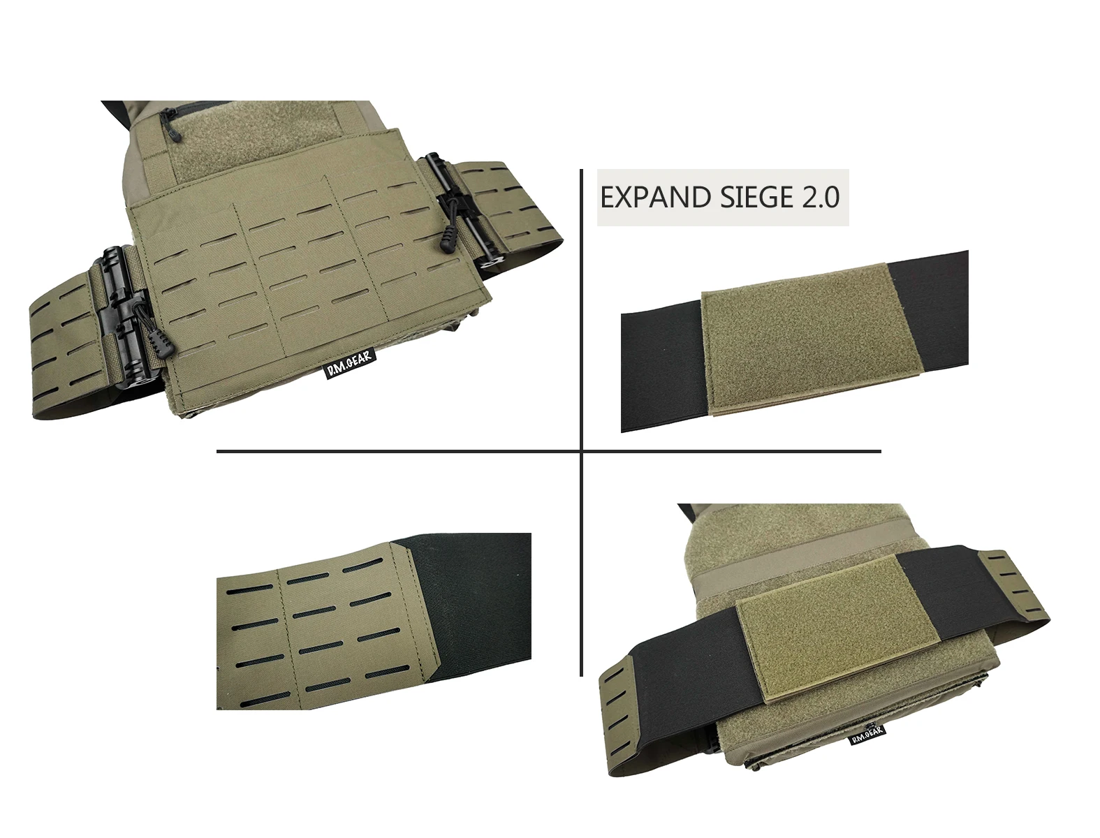 IDOGEAR Nouveau Gilet Tactique FCSK 3.0 FERRO Boucle à Déclenchement Rapide Gilet Tactique Porte-Plaques avec Poche Triple pour Chargeur KTAR 5.56