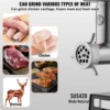 VEVOR Electric Meat Grinder, 9 Lbs/Min Capacity w/ Blade, Grinding Plate, Sausage Maker, Stainless Steel Commercial Meat Mincer 4