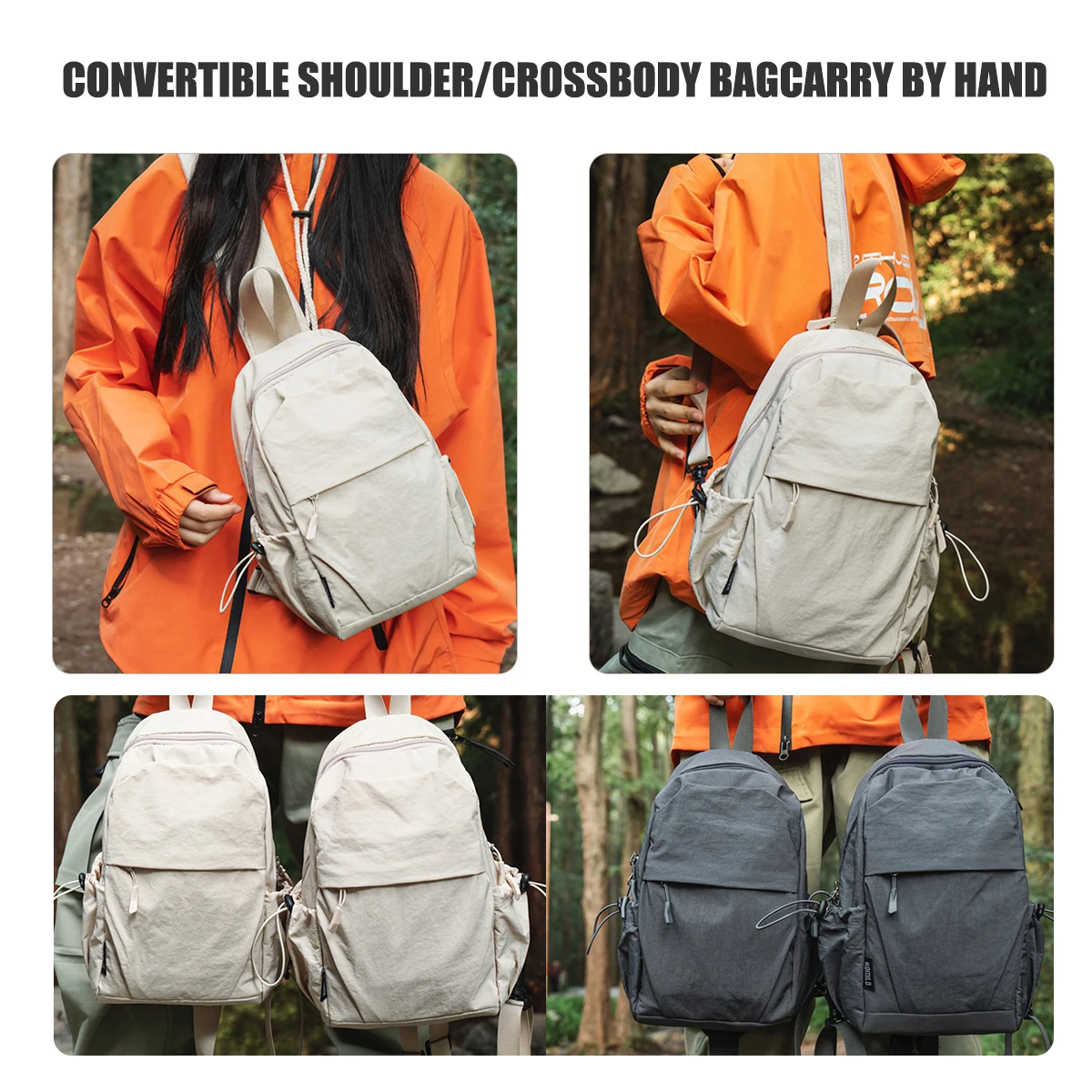 Myco 2-in-1 Chest Backpack for Men & Women - Lightweight Hiking Sling Bag with USB Charging Port & Rfid Blocking (Travel/Gym/Daily Use)