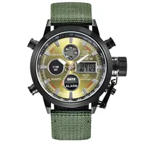 XINEW Brand Chronograph Business Watch For Men Fashion Nylon Band Alarm Stopwatch Multi-function Movement Electronic Clock Black 1