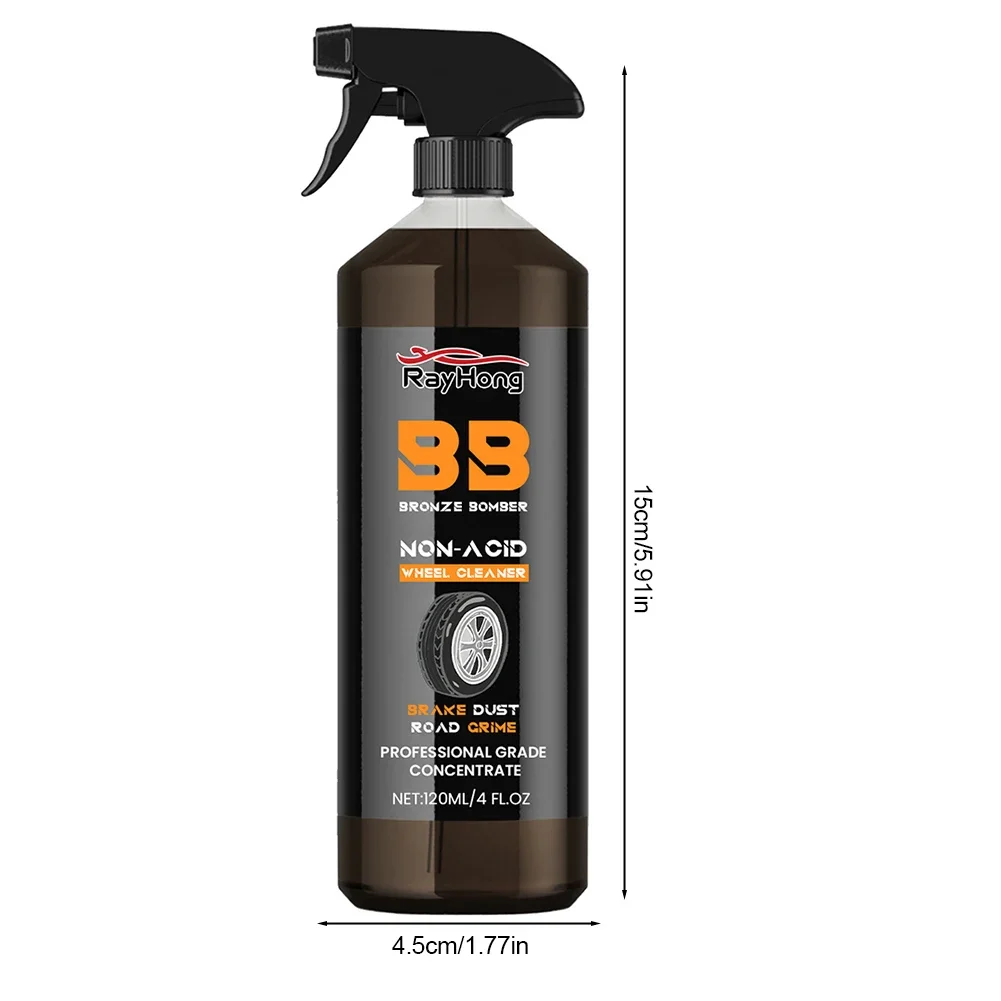 120ml Bomber Cleaner Powerful Wheel Cleaner Perfect for Cleaning Automobile Tires Safe on Metal Pain Wheel Brake Dust Remover
