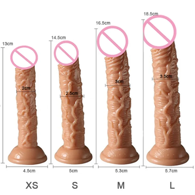 Sex Toys Super Soft Lesbian Strapon Big Dildo Realistic Small Fake Penis Dick Anal Plug