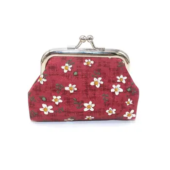 Graziosa Borsa da Donna Colorata con Chiusura a Scatto, Portamonete Retrò, Piccolo Portafoglio, Pochette