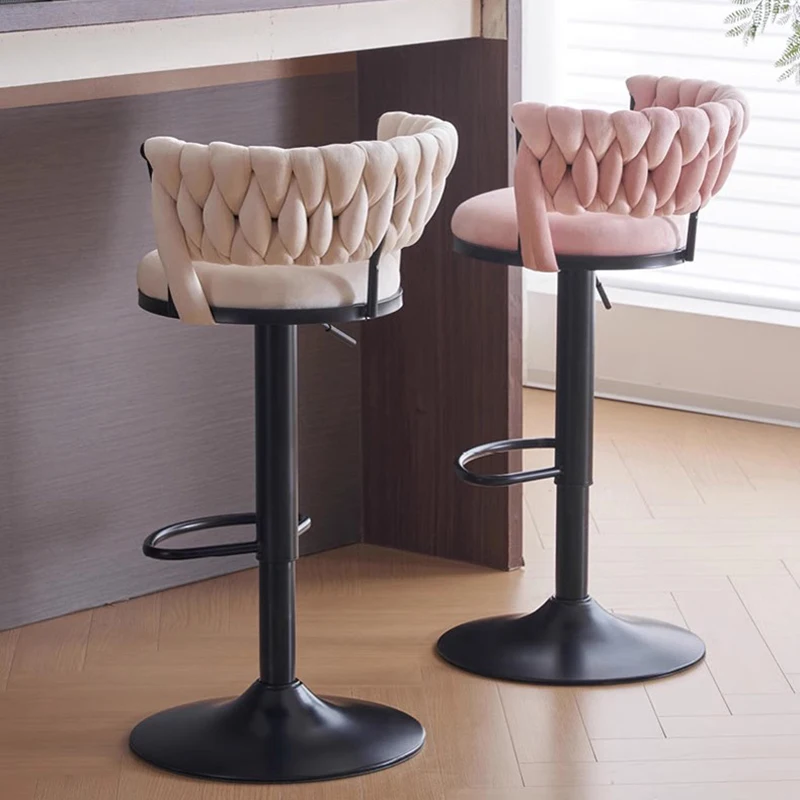 Home Cashier Bar Stool Gold Leg Square Counter Beauty Bar Stool Contemporary Counter Chaise Salle A Manger Cafe Furniture