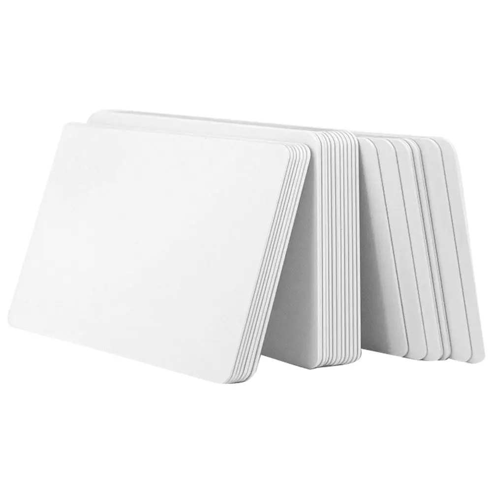 50Pcs 빈티지 스타일 PVC 빈 선물 태그 가격 이름 ID 쥬얼리 배송 수하물에 대한 양면 페인트 가능 드로잉 공예 카드