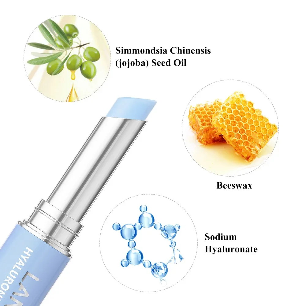 LANBENA Chameleon Lip Balm Hyaluronic Acid Rose Moisturizing  Nourishing Smoothing Relieves Dryness Repairs Damaged Lip Care 4