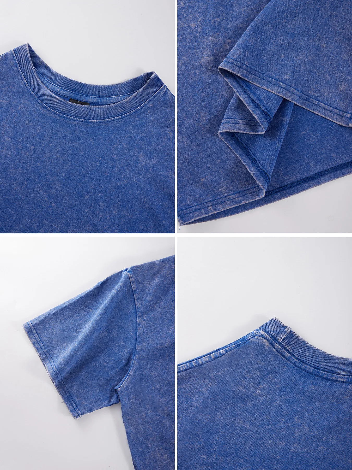 Solid Snow Washed Casual Shorts Set Men Soft Cotton Short Sleeve Streetwear Clothes Creative Vintage Trendy Unisex Short Suit