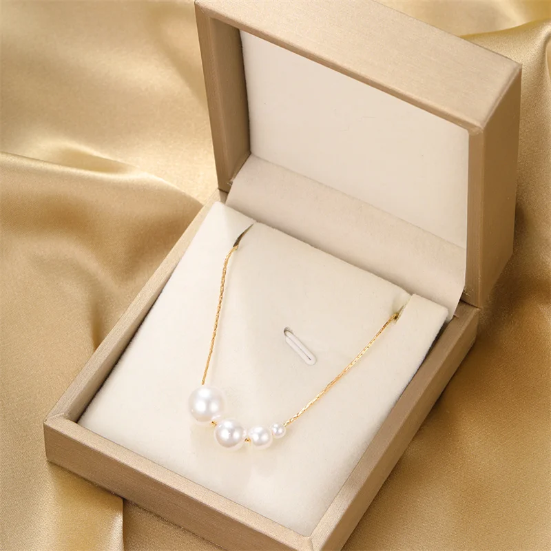 Fashion Simple Pearl Pendant Necklace Women Sweet Girls