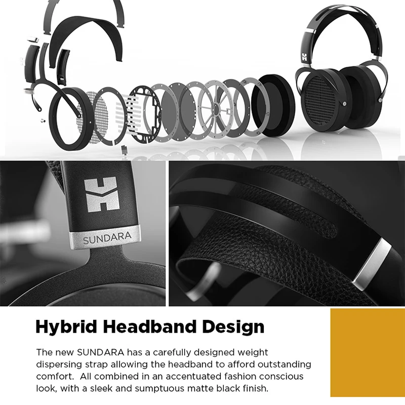 New HIFIMAN SUNDARA Over-Ear Full-Size Planar Magnetic Headphones (Black)  with High Fidelity Design,Easy to Drive by Smart Phone - AliExpress