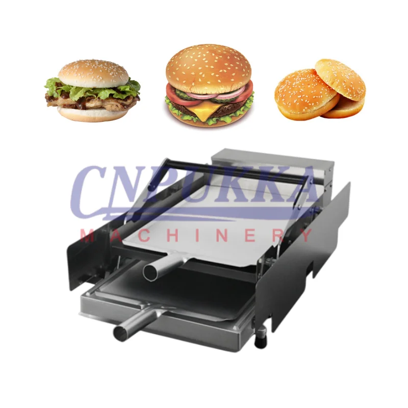 Double Layer 12/24pcs Hamburger Machine Commercial Bake Burger Maker Bread Grill Machine Bun Toaster Heater With High Quality