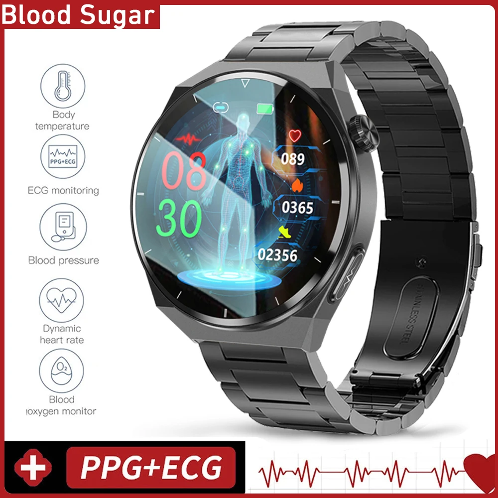 

Smart Watch Men GT3 PRO IP68 Waterproof ECG + PPG Blood Glucose Meter Thermometer Health Watch 2023 New Blood Glucose Smartwatch