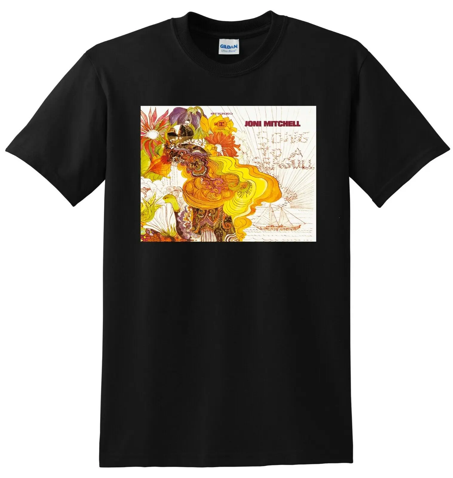 Joni Mitchell T Shirt Song To A Seagull Vinyl Cd Cover Small Medium Large Xl