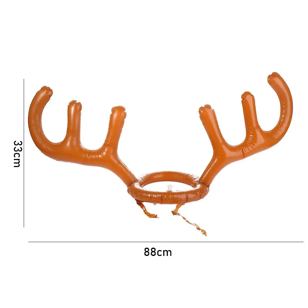 Party Kids Outdoor Ring Toss Reindeer Festival Inflatable Antler Hat Ferrule Game Christmas Headband Inflated Toys