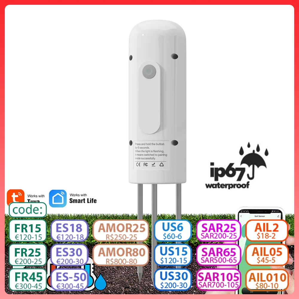 Tuya Zigbee Temperature Humidity Sensor Plant Zigbee Temperature