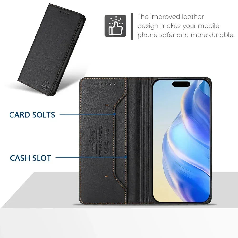 Magnetic Leather Wallet Flip Phone Cover