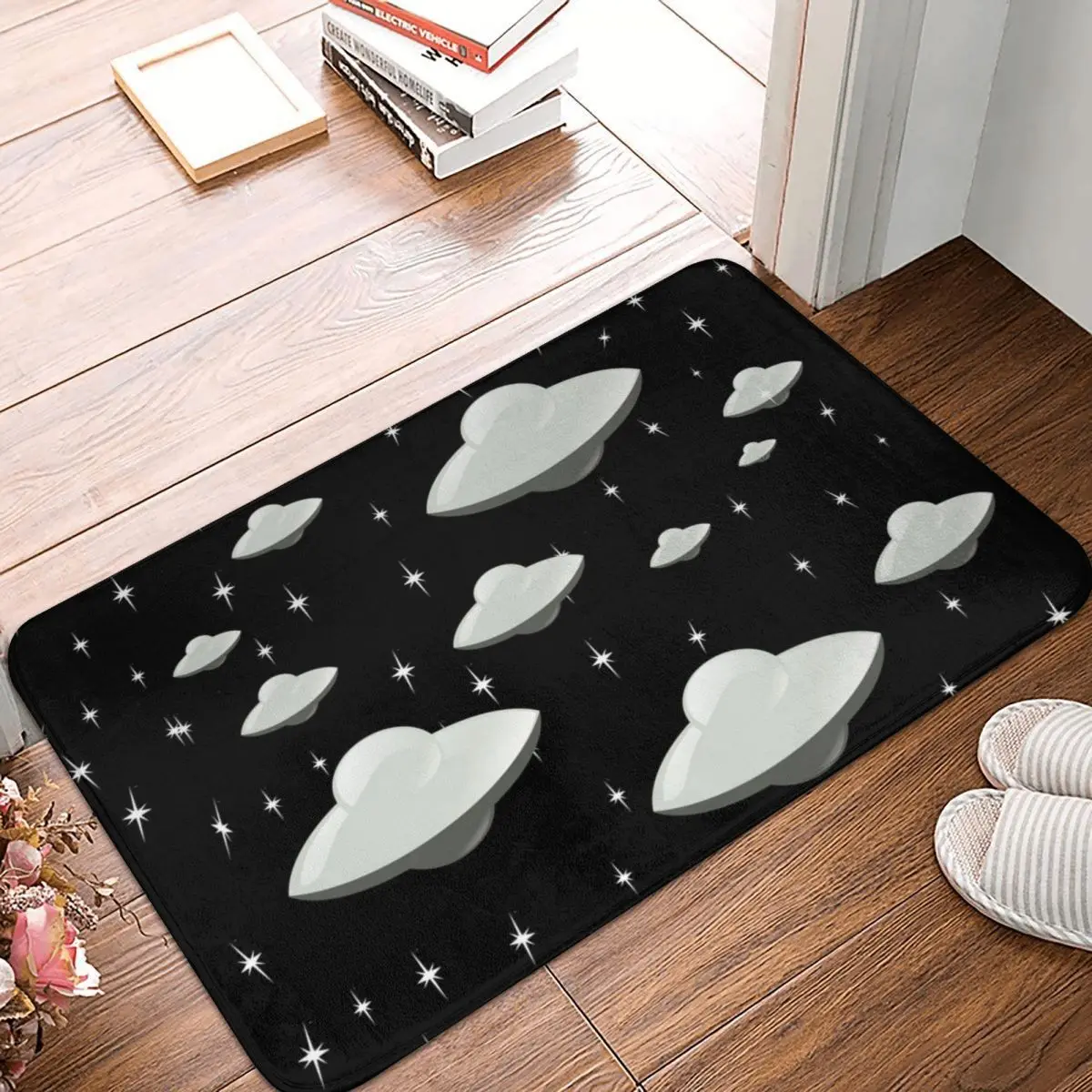 

Space-Invaders-dark (4) Doormat Rug Carpet Mat Footpad Polyester Anti-slip Absorbent Mat Entrance Kitchen Bedroom Balcony Toilet
