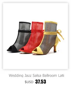 Discounts Sale Jazz Salsa Ballroom Latin Dance Shoes High Heel For Dancing Women Training Ladies Black Flock 1022 Summer Boots