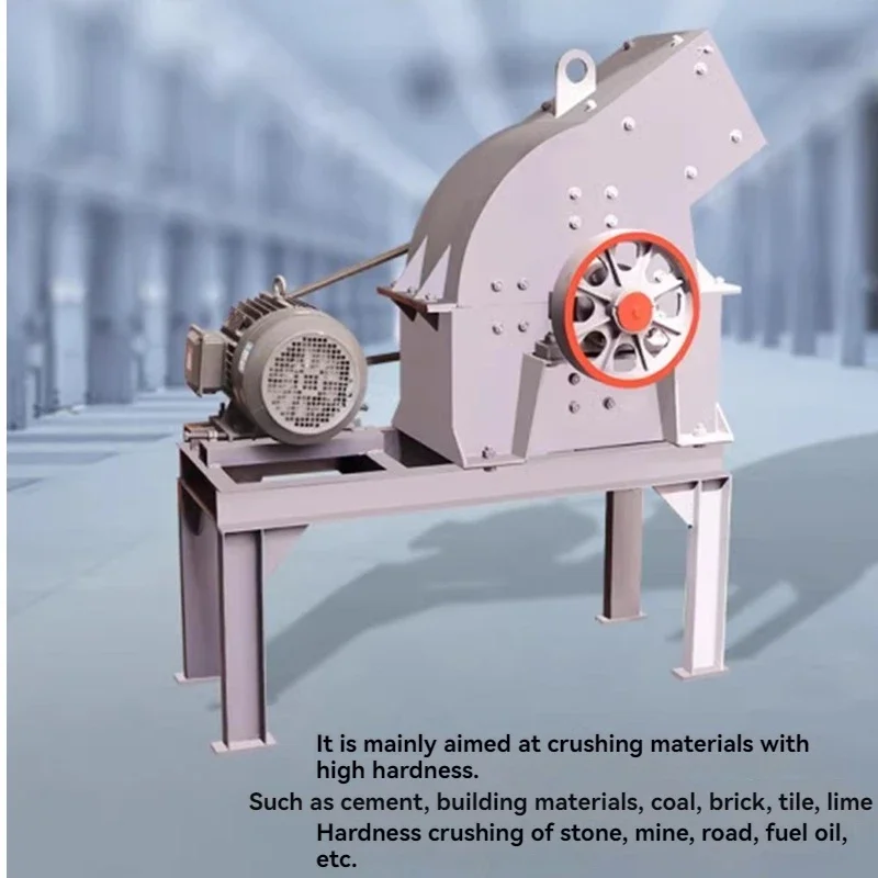 Stone Crusher Mobile Small Commercial Glass Building Materials Bricks Cement Blocks Construction Waste Crusher Hammer Crusher 2