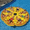 Summer Water Play Toys Inflatable Pizza Pool Float for Adults with 3 Cup Holders Inflatable Giant Pizza Slice Beach Party Toys 1