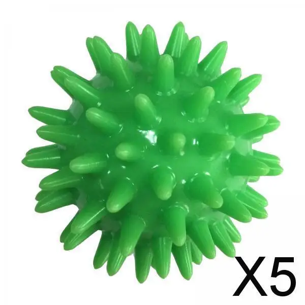 

5xSpike Massage Ball Exercise Foot Massage Ball for Back Hand Palms Feet Soles Green