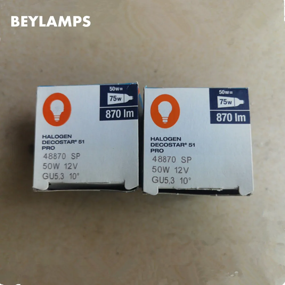 

48870 SP 12V 50W 10° Lamp DECOSTAR 51 PRO 48870 ES FL 24° WFL 36° VWFL 60° MR16 GU5.3 Halogen Bulb Projection lighting