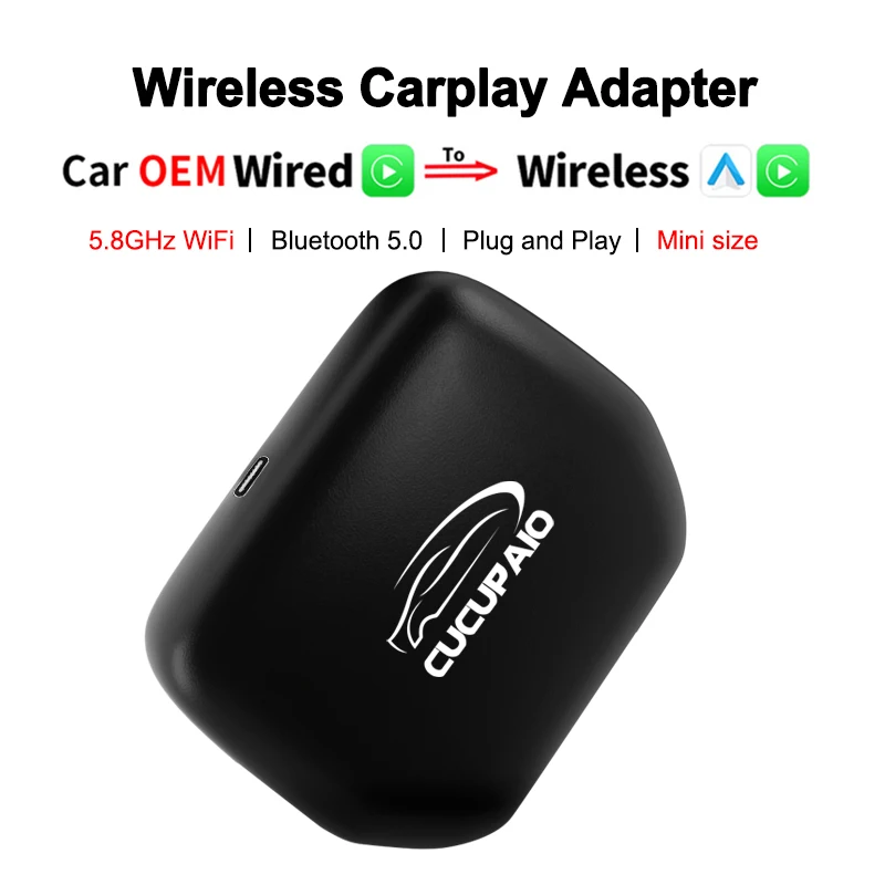 Car Play Wireless Adapter for lPhone Bluetooth Auto Connect