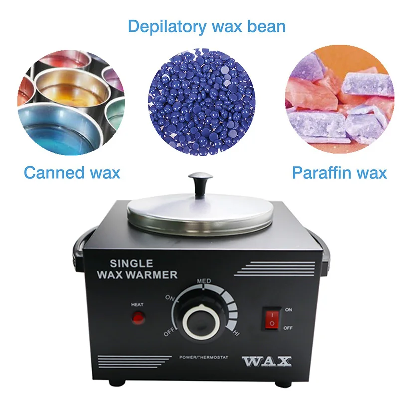 Wax Heater Hair Removal Wax Hair Removal Tool Electric Hot Wax Heater Paraffin Hot Facial Skin Spa Salon Equipment Adjustable Temperature Portable Home