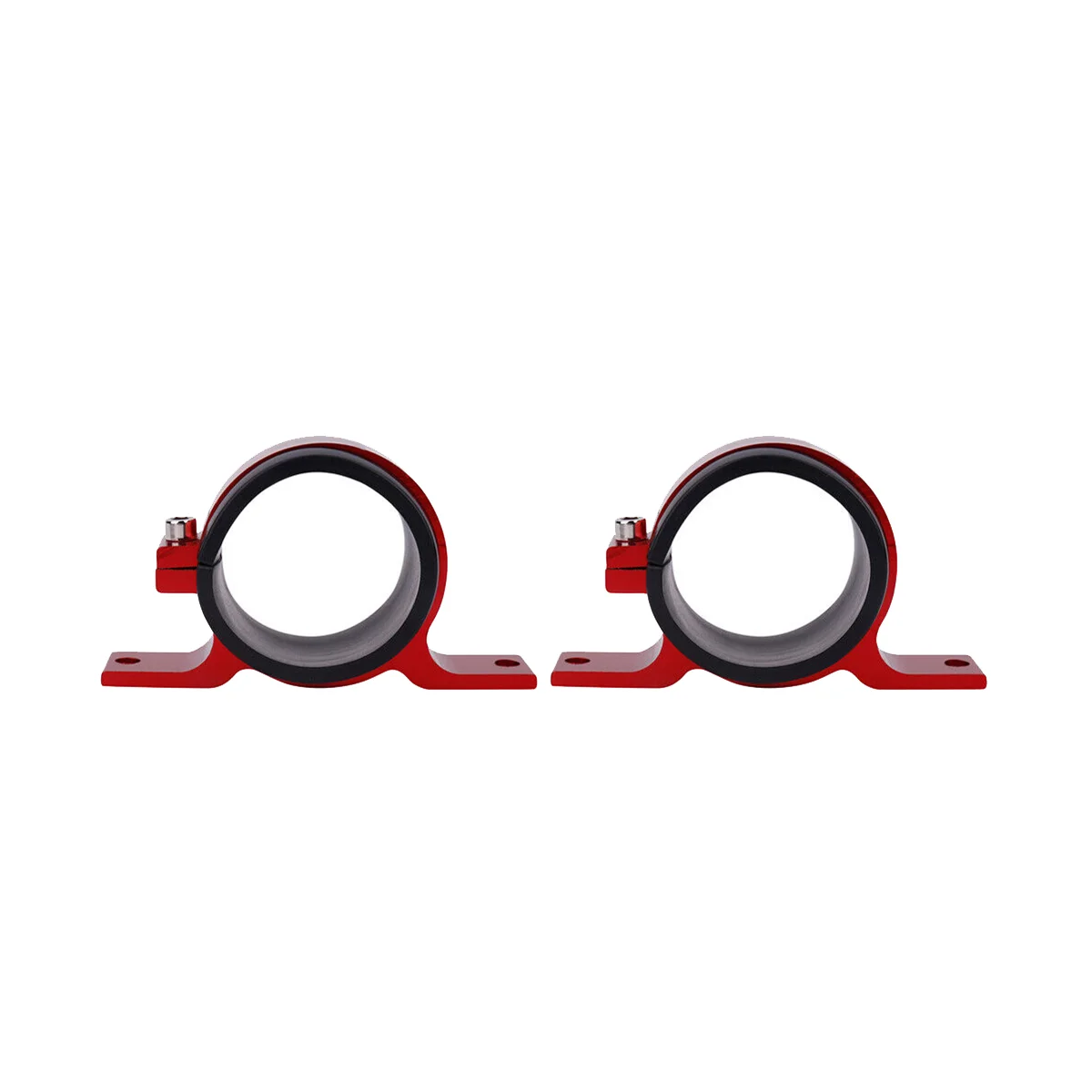 연료 펌프 단일 마운트 브래킷 연료 필터 외부 브래킷 클램프 크래들, 레드 60mm, 044 BOSCH 380LPH 300LPH 용, 2 개