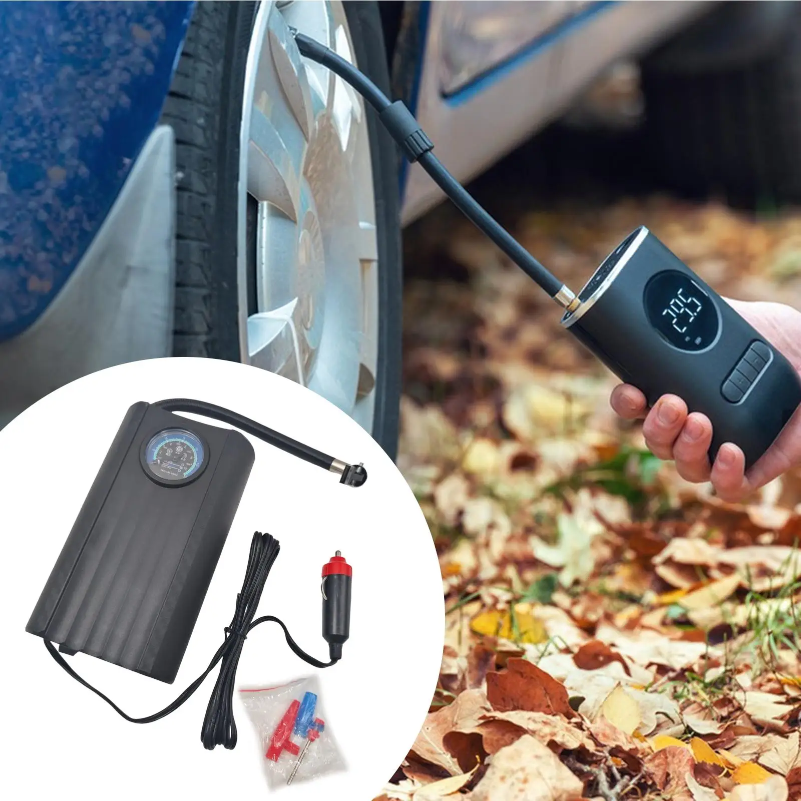 Car Air Pump Tire Inflator Lightweight Universal Practical Sturdy Car Inflatable