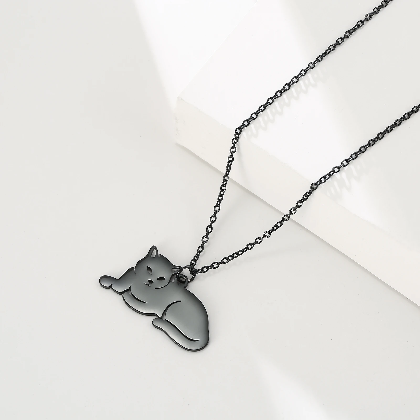 Stainless Steel Necklace For Women Girl Cat Necklace Jewelry - PeticaDeals