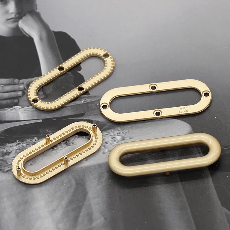 Oval Eyelet Metal Screw Grommets Purse Loop Handle Connectors Oblong Purse Ring for Clothes Leather Canvas Decoretor Accessories
