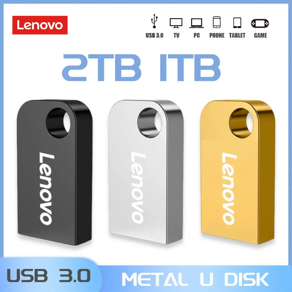 Lenovo Usb Flash Drives 2Tb Pendrive Micro Usb Memoria Ad Alta Velocità 1Tb 512Gb Pen Drive Flash Disk Per Tablet/Dash Cam/Laptop