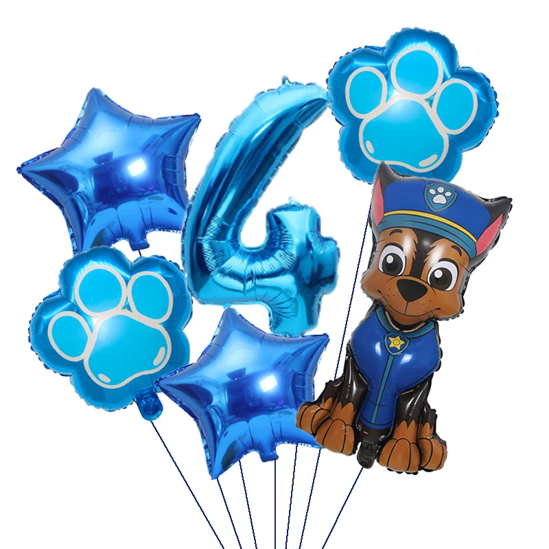 Paw Patrol 개 풍선 체이스 스카이 소년 소녀 생일 파티 장식 알루미늄 필름 풍선 어린이 파티 용품