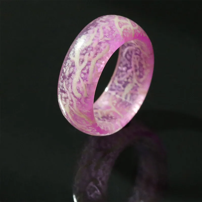 Luminous Glow Stainless Steel Ring for Women Men