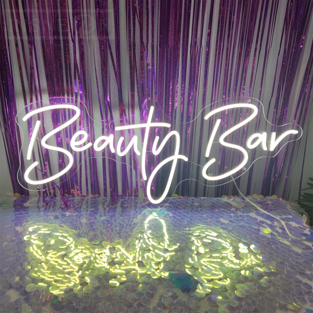 Beauty Bar Neonlicht Zeichen Business Zeichen für Bar Pub Wand Raum Kunst  Dekoration Brief Business Schild LED Dekor Nachtlichter - AliExpress