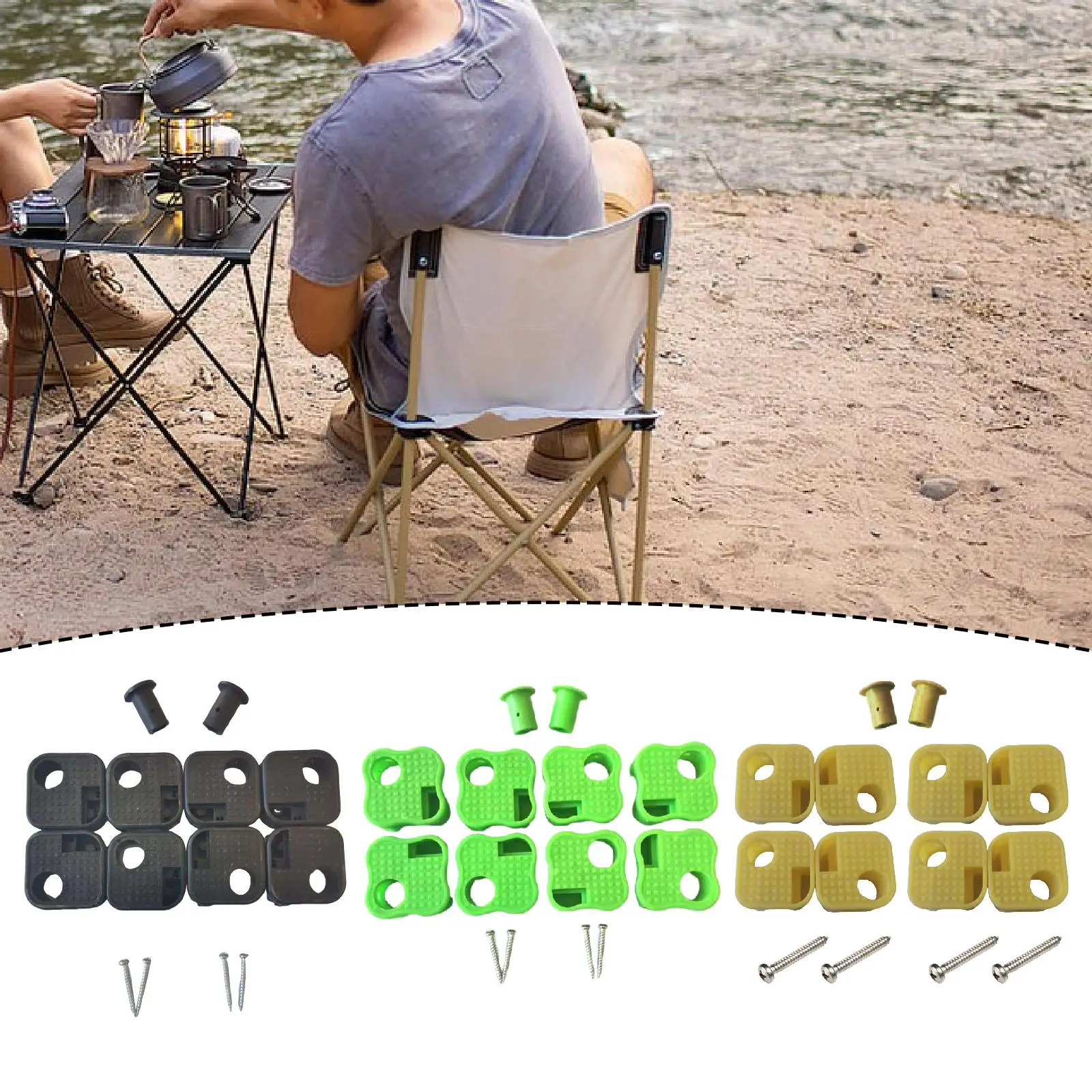 8 Pieces Camping Chair Replacement Feet Replacement Legs Portable Convenient Outdoor Heavy Duty Versatile Premium Repair Feet 8 Pieces Camping Chair Replacement Feet Replacement Legs Portable Convenient Outdoor Heavy Duty Versatile Premium Repair Feet