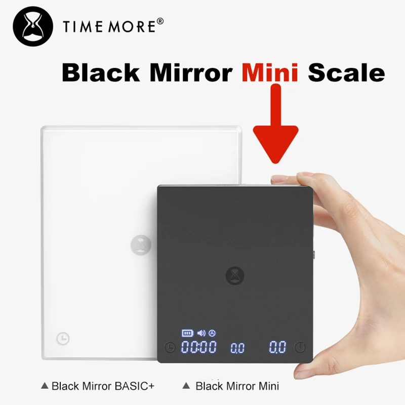 TIMEMORE Black Mirror Mini Pour Over Espresso With Brewing Flow Rate And Heat Insulation Pad Electronic Coffee Scale_voghion.com